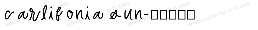 carlifonia sun字体转换